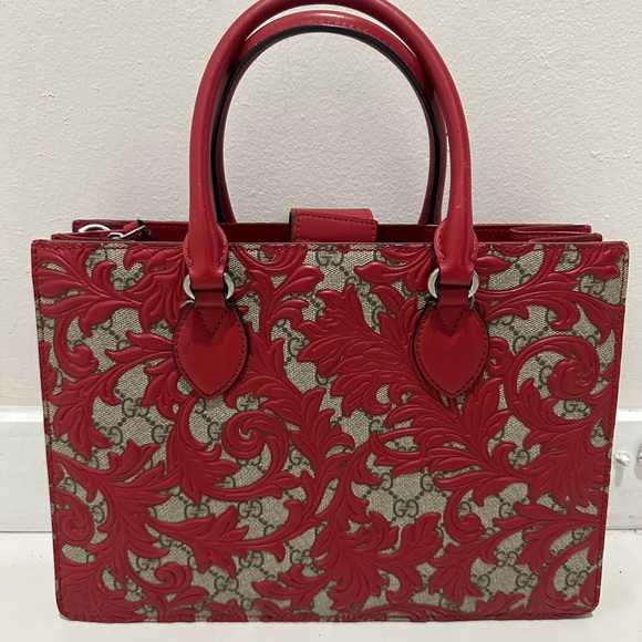 GUCCI UNIQUE leather and GG monogram logo handbag - Picture 1 of 1
